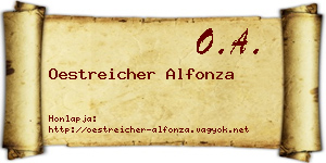 Oestreicher Alfonza névjegykártya